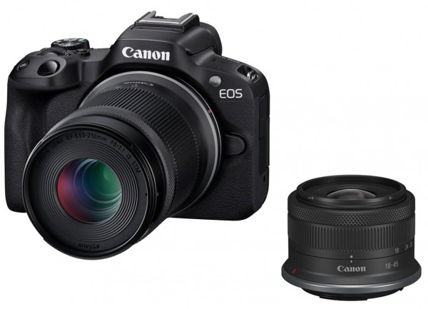 Canon EOS R50 Kit RF-S 18-45mm IS+RF-S 55-210mm IS black- CH Garantie